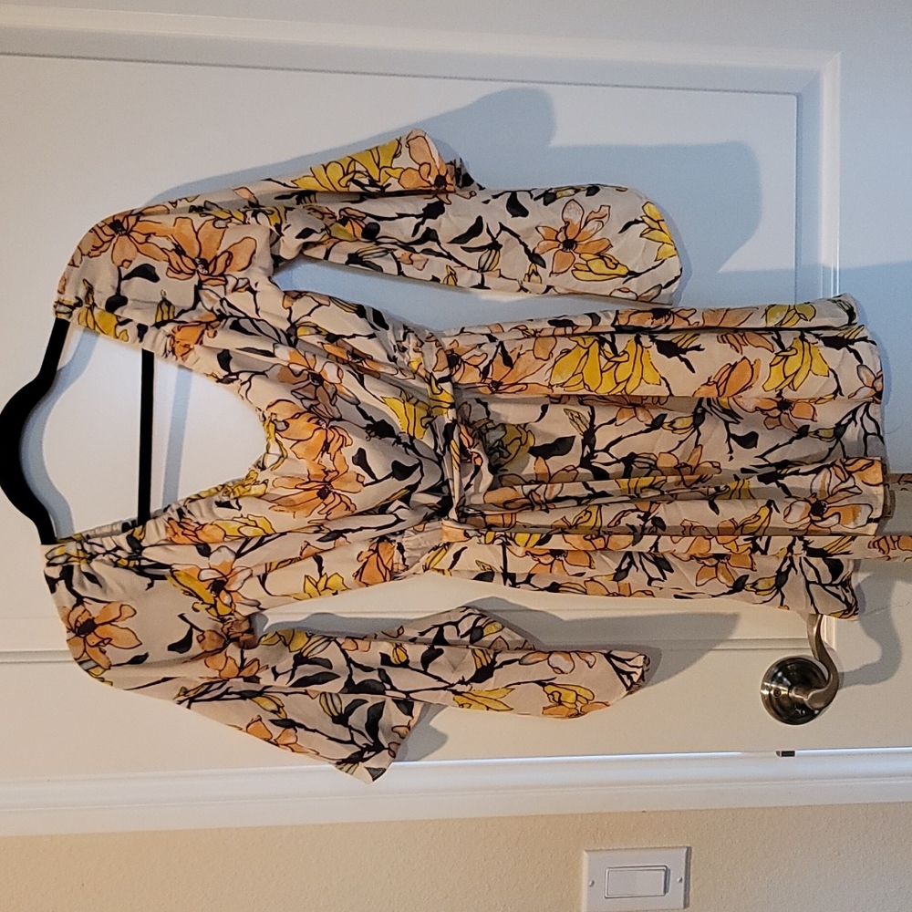 Lulus off-the-shoulder floral dress